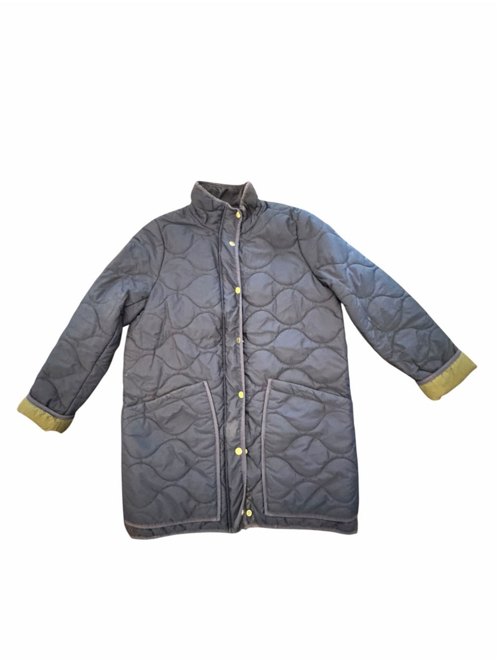 J Crew Signature Puffer Jacket Primaloft Insulated Quilted Blue Womens Medium